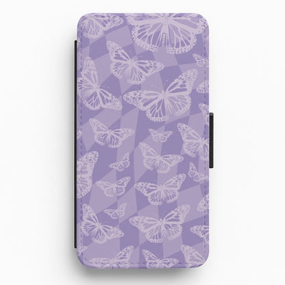 Abstract Butterflies Pattern Flip / Wallet Phone Case