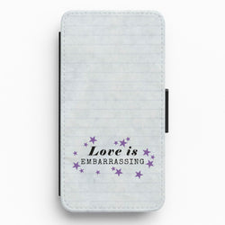 Love Is Embarrassing Note Flip / Wallet Phone Case