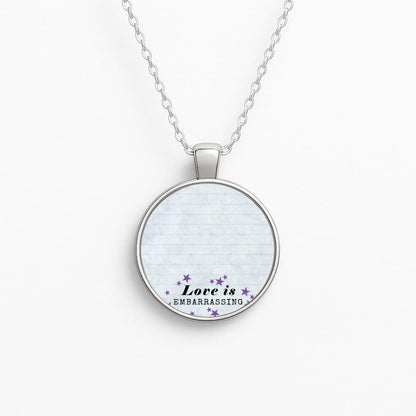 Love Is Embarrassing Note Necklace