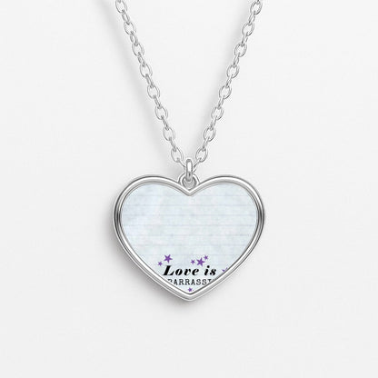 Love Is Embarrassing Note Necklace
