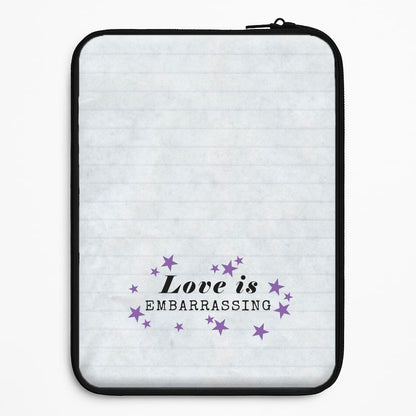 Love Is Embarrassing Note Laptop Sleeve