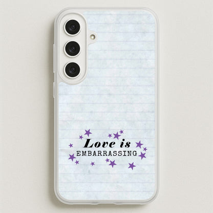 Love Is Embarrassing Note Phone Case for Galaxy S25FE