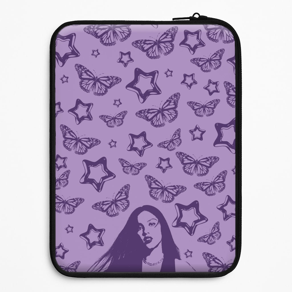 Stars And Butterflies Pattern Universal Laptop Sleeve