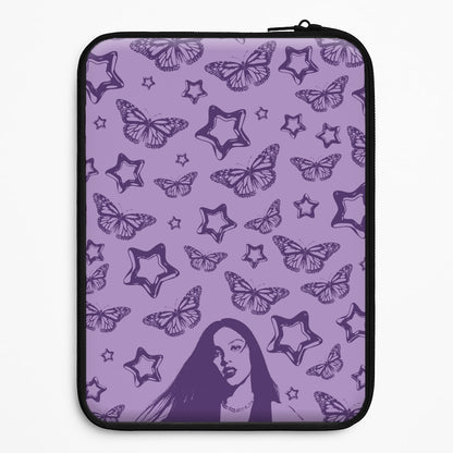 Stars And Butterflies Pattern Universal Laptop Sleeve