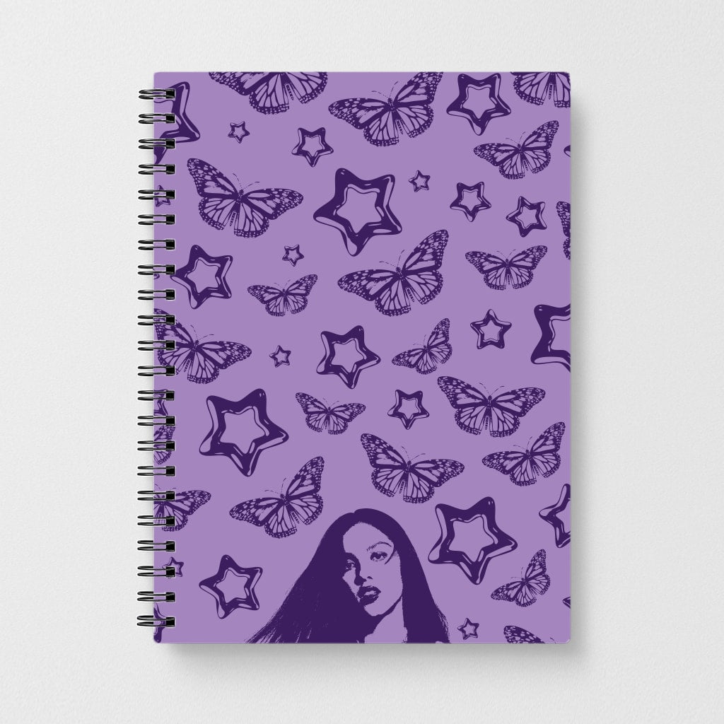 Stars And Butterflies Pattern Notebook