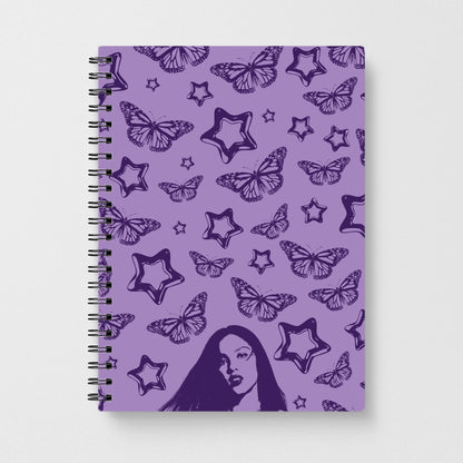 Stars And Butterflies Pattern Notebook