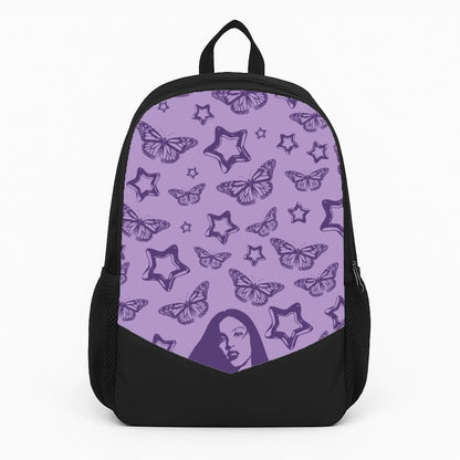 Stars And Butterflies Pattern Large Backpack