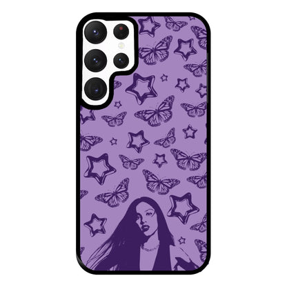 Stars And Butterflies Pattern Phone Case for Galaxy S22 Ultra
