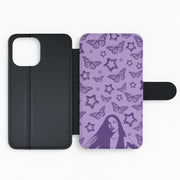 Stars And Butterflies Pattern Flip / Wallet Phone Case 2