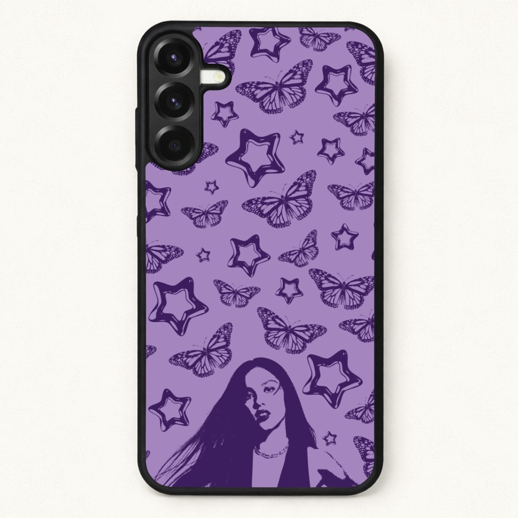 Stars And Butterflies Pattern Phone Case for Galaxy A37