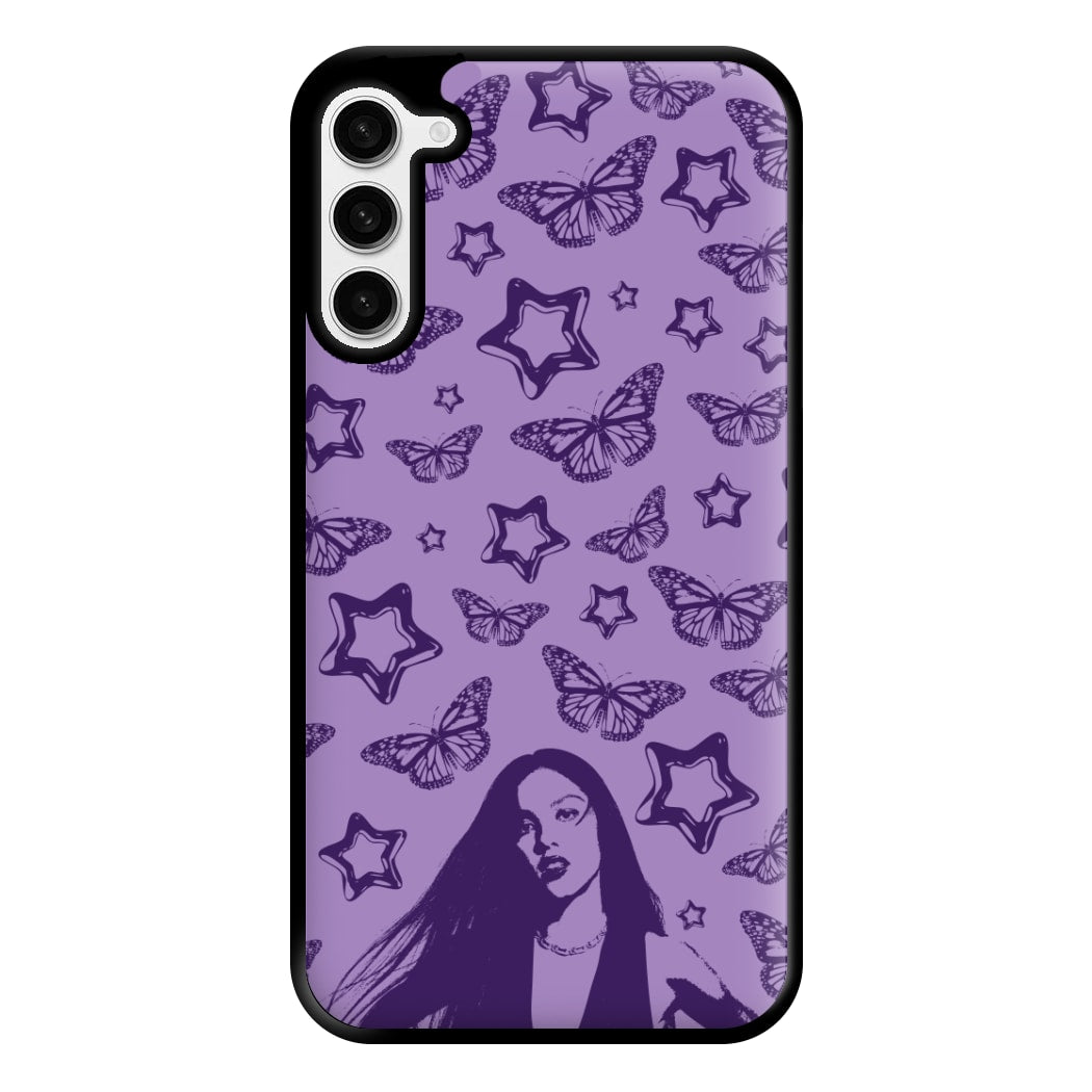 Stars And Butterflies Pattern Phone Case for Galaxy S23 Plus