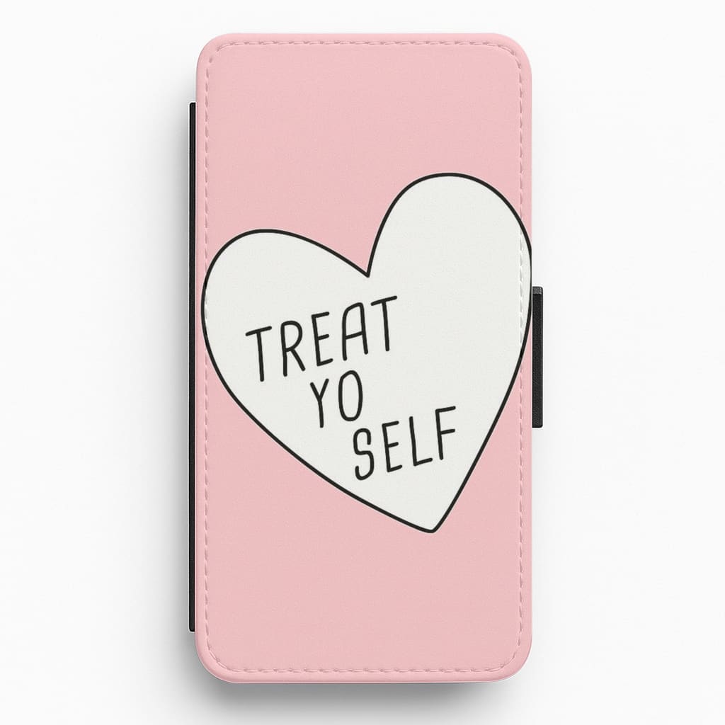 Treat Yo Self Heart - Parks and Recreation Flip Wallet Phone Case