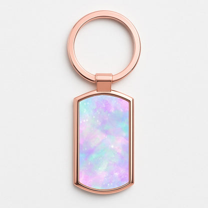 Pastel Galaxy Rose Gold Keyring