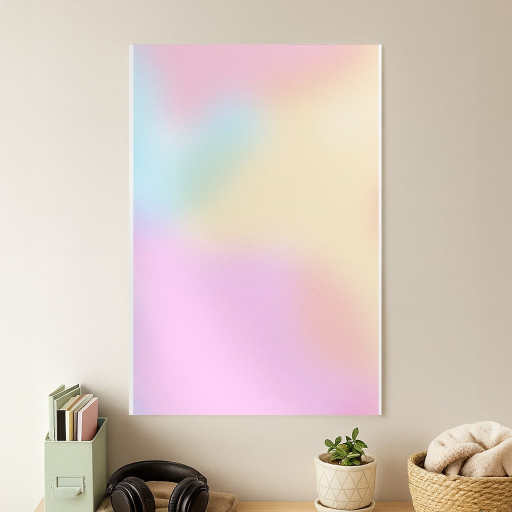 Pastel Clouds Pattern Poster