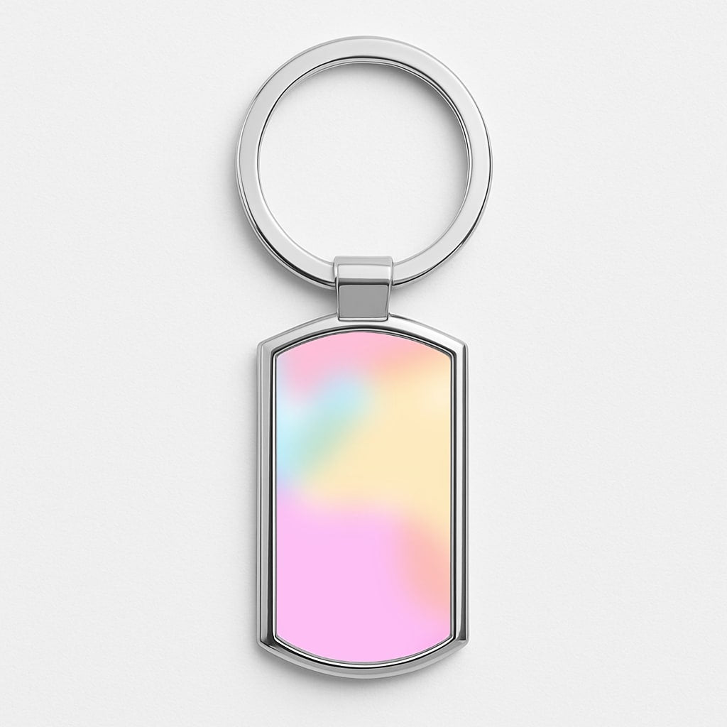 Pastel Clouds Pattern Luxury Keyring