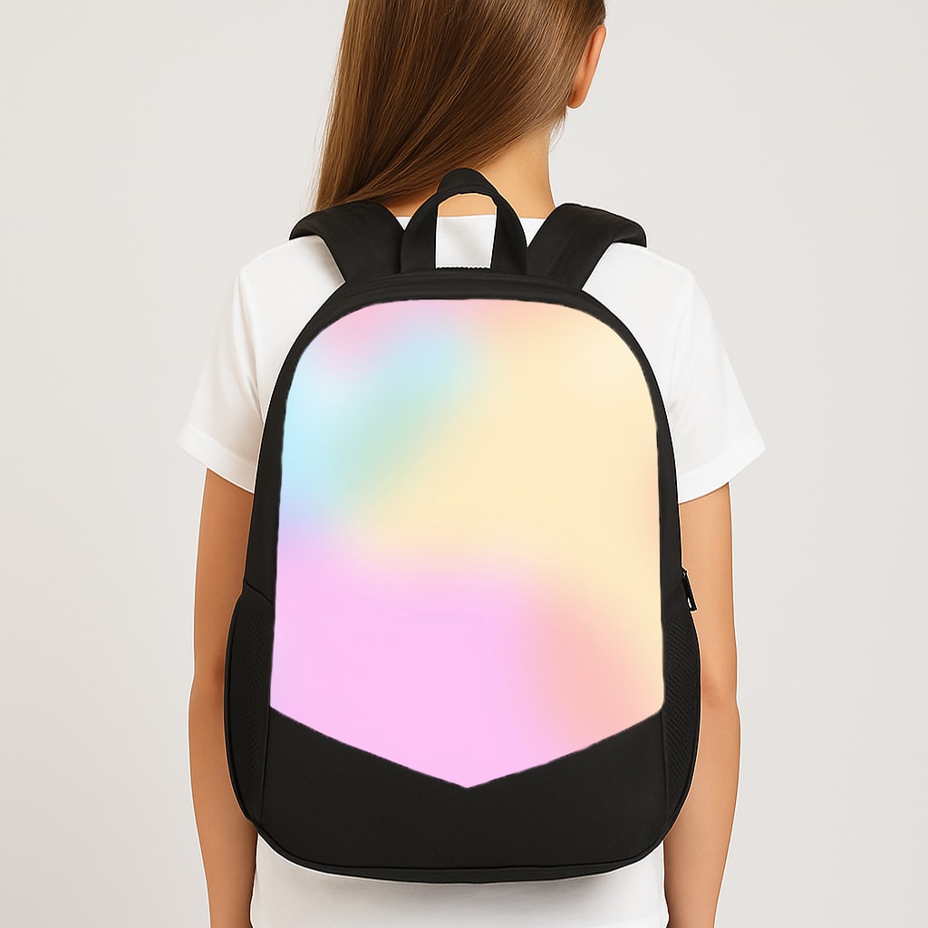 Pastel Clouds Pattern Large School Bag