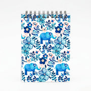 Elephant and Floral Pattern Notebook 4