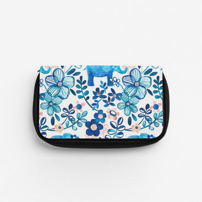 Elephant and Floral Pattern Pencil Case