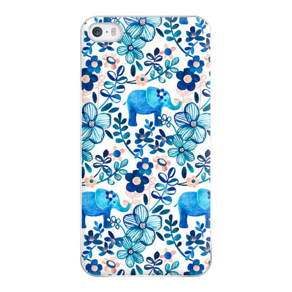 Elephant and Floral Pattern Phone Case for iPhone 5 / 5s / SE 2016