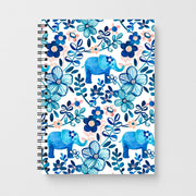 Elephant and Floral Pattern Notebook 1