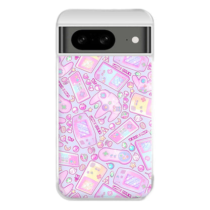 Power Up, Gaming Pattern Phone Case for Google Pixel 8