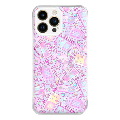 Power Up, Gaming Pattern Phone Case for iPhone 14 Pro Max