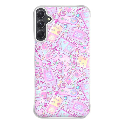 Power Up, Gaming Pattern Phone Case for Galaxy A54