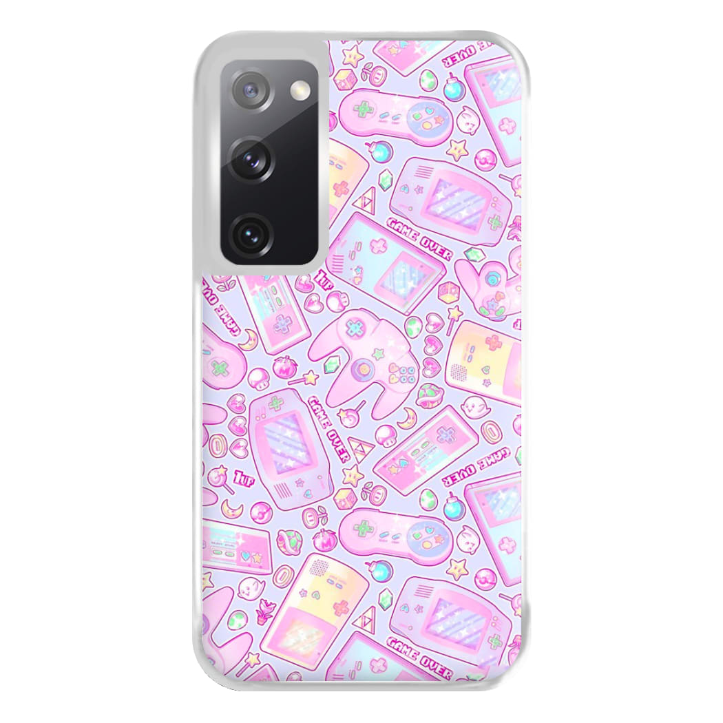 Power Up, Gaming Pattern Phone Case for Galaxy S20FE