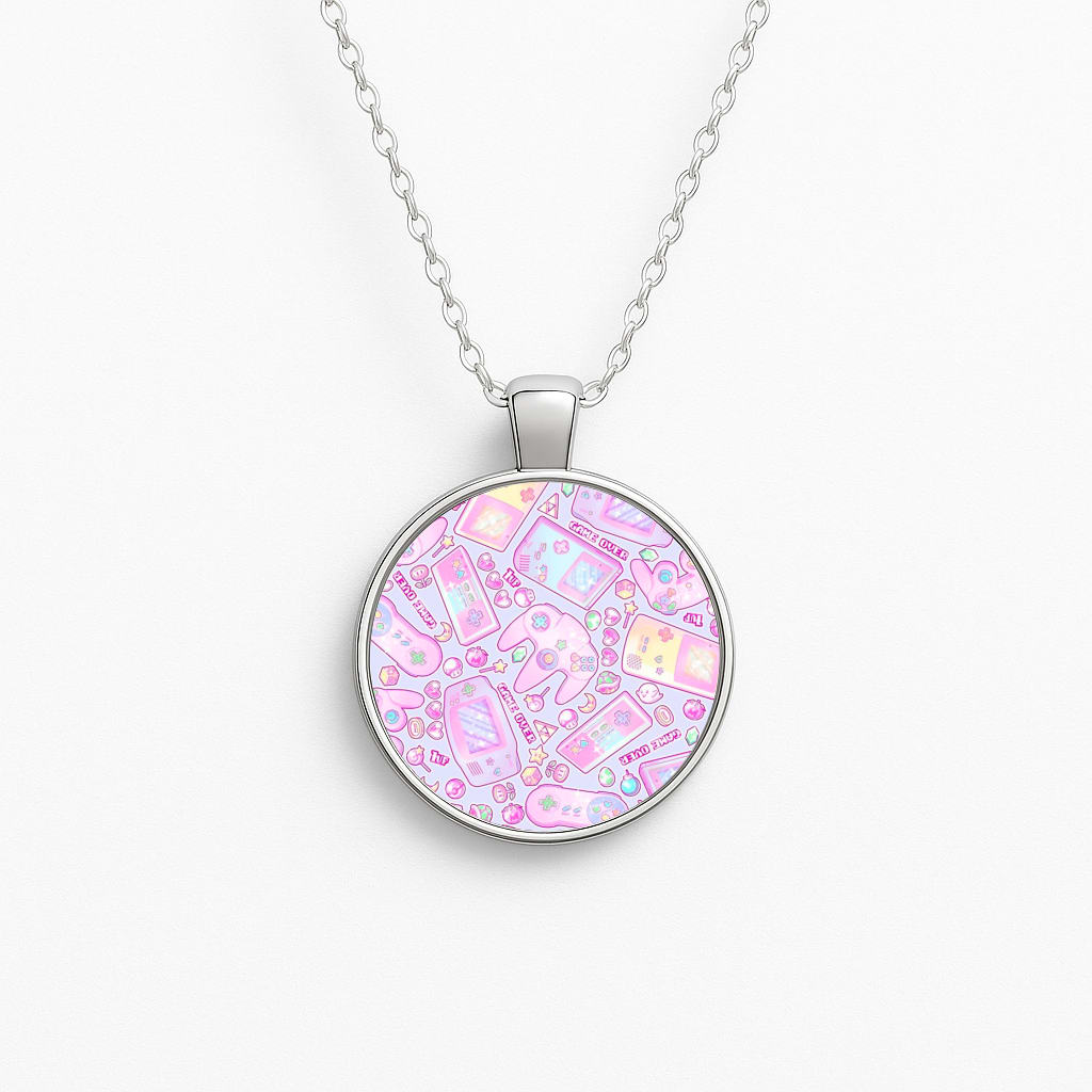 Power Up, Gaming Pattern Necklace