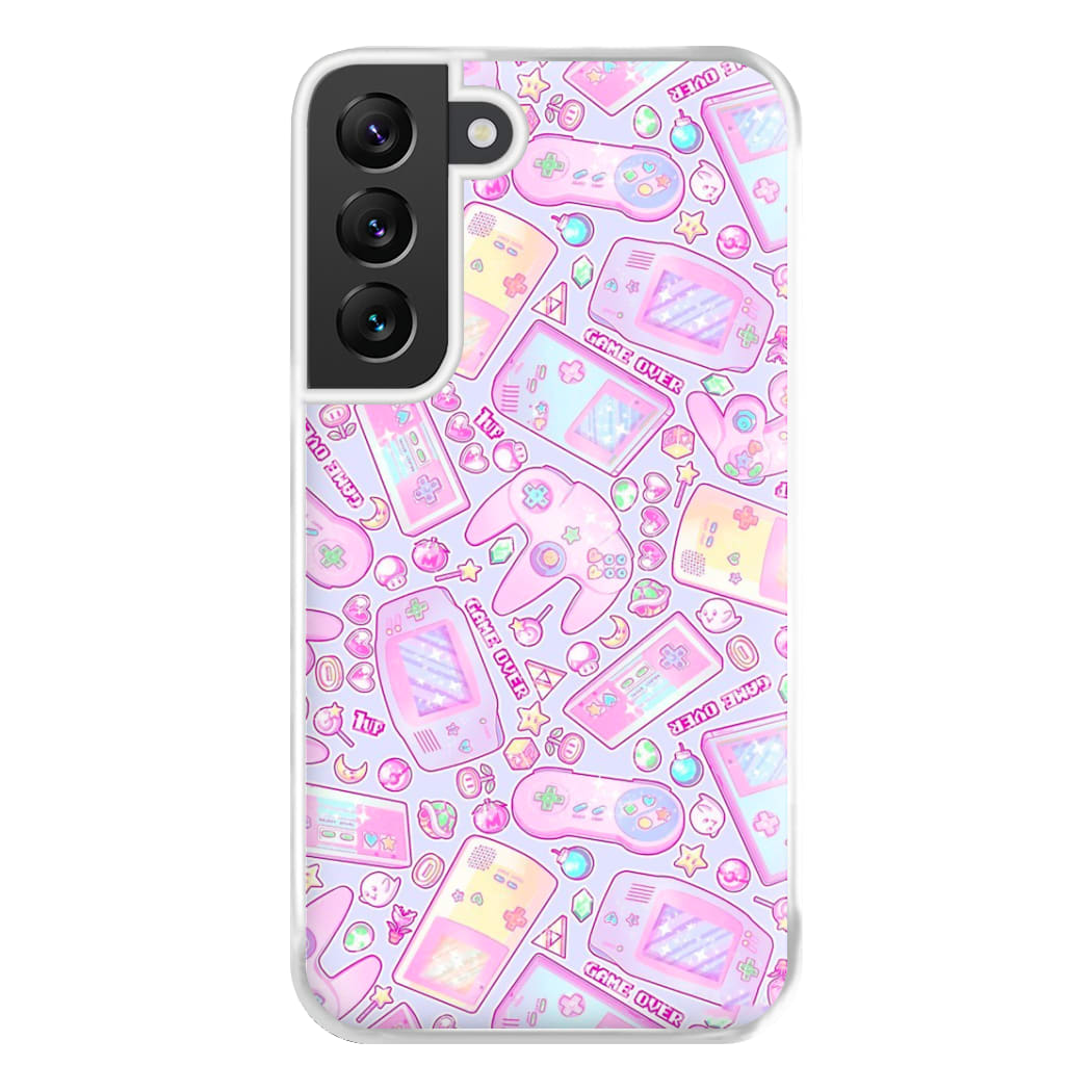 Power Up, Gaming Pattern Phone Case for Galaxy S22 Plus