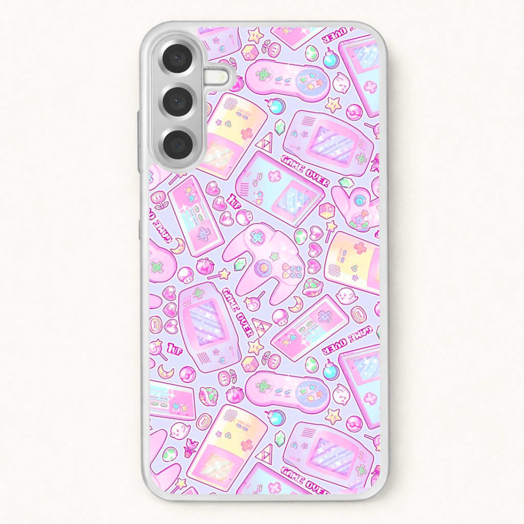 Power Up, Gaming Pattern Phone Case for Galaxy A37