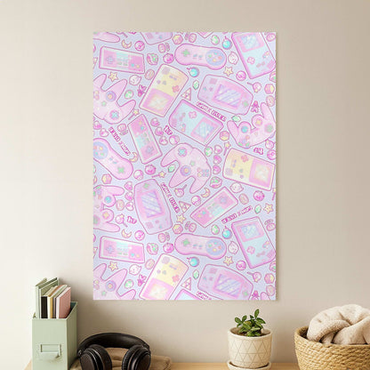 Power Up, Gaming Pattern Poster