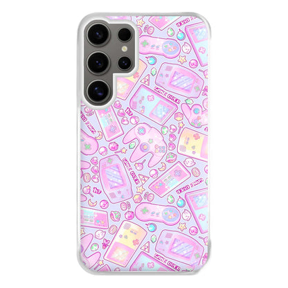 Power Up, Gaming Pattern Phone Case for Galaxy S24 Ultra