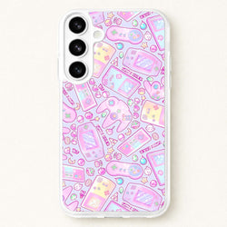 Power Up, Gaming Pattern Phone Case for Galaxy S26