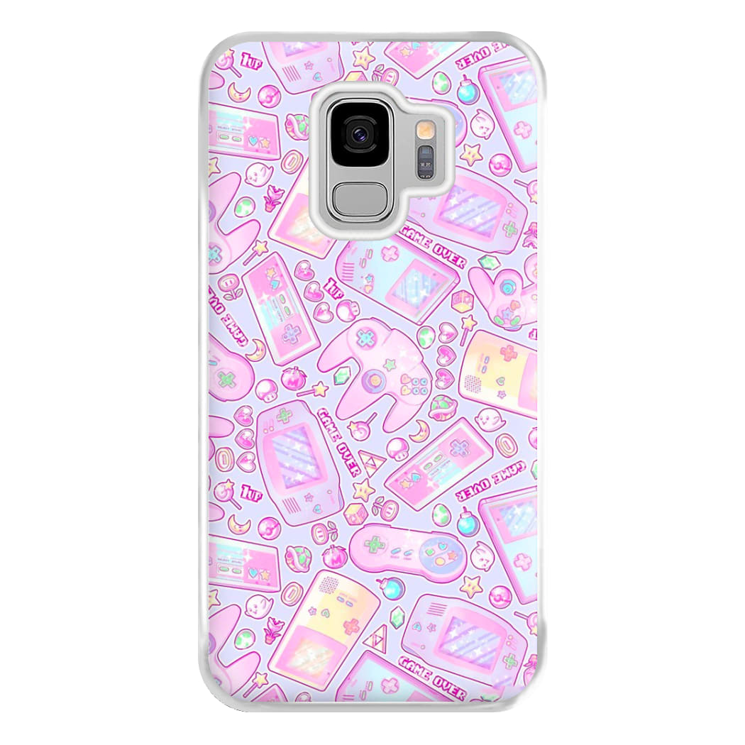 Power Up, Gaming Pattern Phone Case for Galaxy S9 Plus