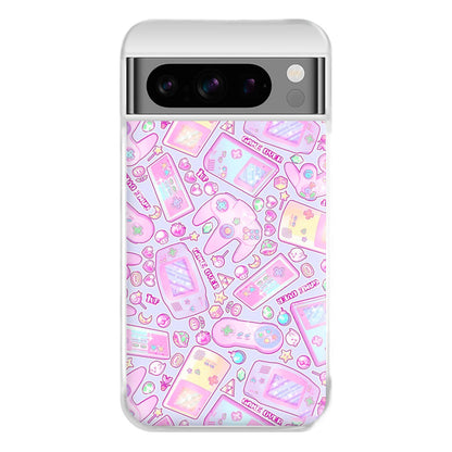 Power Up, Gaming Pattern Phone Case for Google Pixel 8 Pro