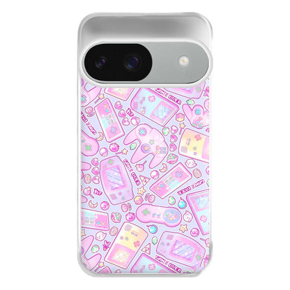 Power Up, Gaming Pattern Phone Case for Google Pixel 9 / 9 Pro