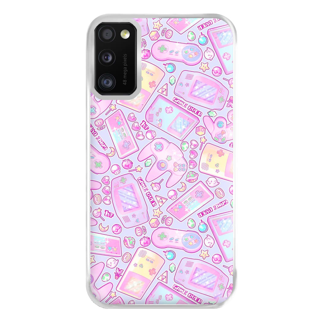 Power Up, Gaming Pattern Phone Case for Galaxy A41