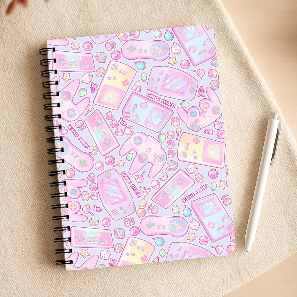 Power Up, Gaming Pattern Notepad