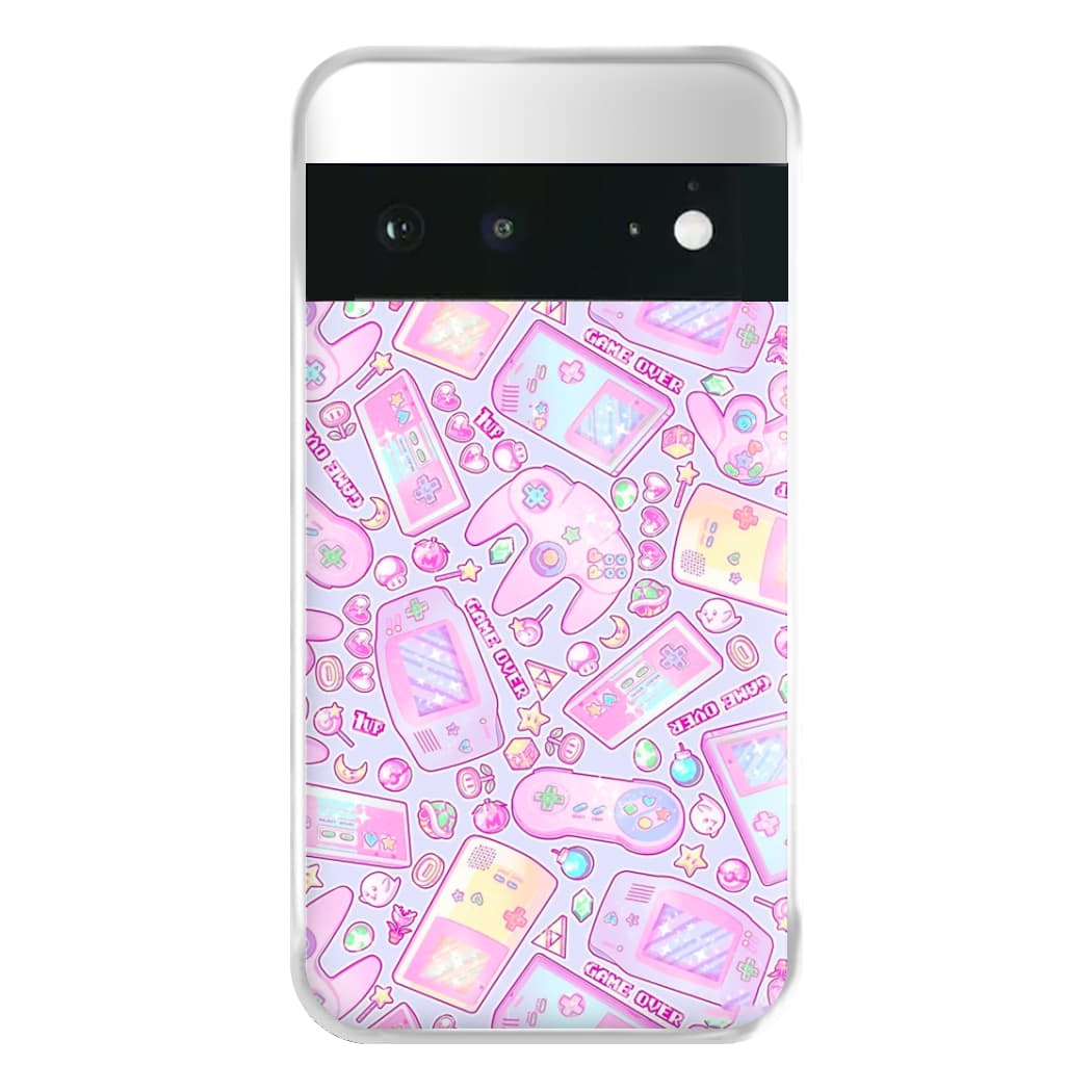 Power Up, Gaming Pattern Phone Case for Google Pixel 6a