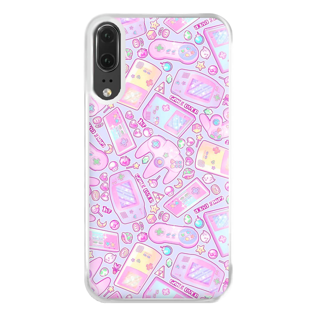 Power Up, Gaming Pattern Phone Case for Huawei P20