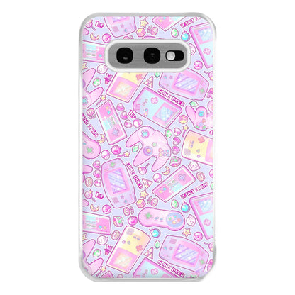 Power Up, Gaming Pattern Phone Case for Galaxy S10e