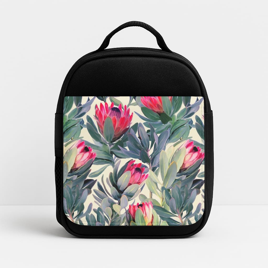Painted Protea Pattern Insulated Lunchbox