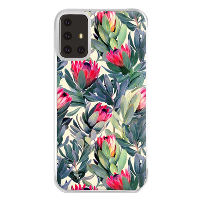 Painted Protea Pattern Phone Case for Galaxy A71