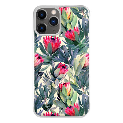 Painted Protea Pattern Phone Case for iPhone 12 Pro Max