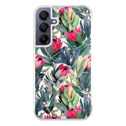 Painted Protea Pattern Phone Case for Galaxy A16