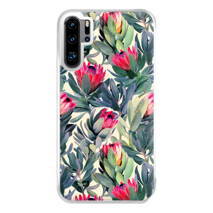 Painted Protea Pattern Phone Case for Huawei P30 Pro