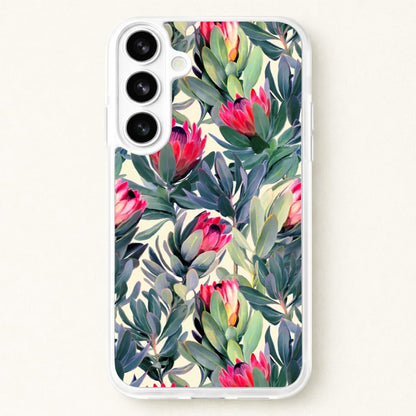 Painted Protea Pattern Phone Case for Galaxy S26