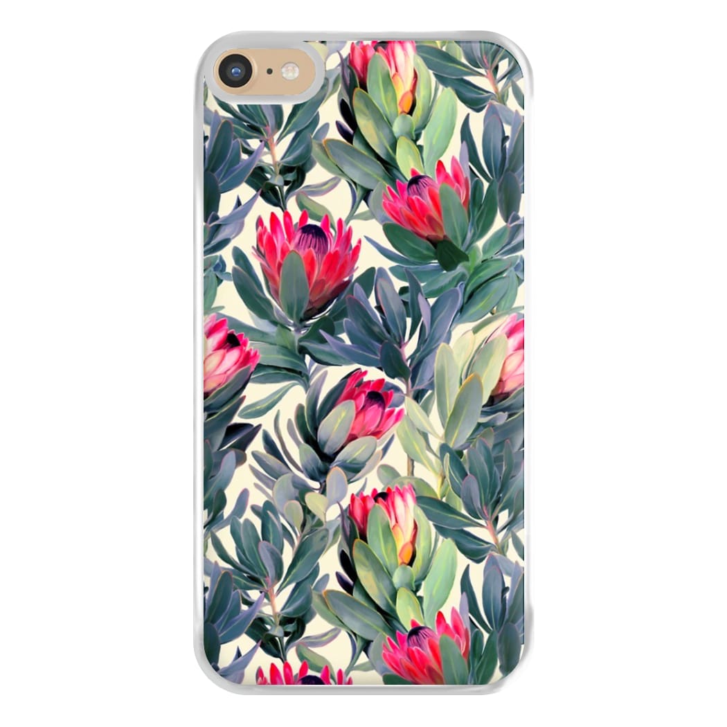 Painted Protea Pattern Phone Case for iPhone 6 Plus / 7 Plus / 8 Plus