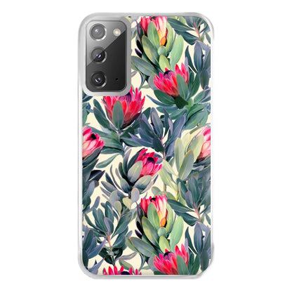 Painted Protea Pattern Phone Case for Galaxy Note 20 Ultra